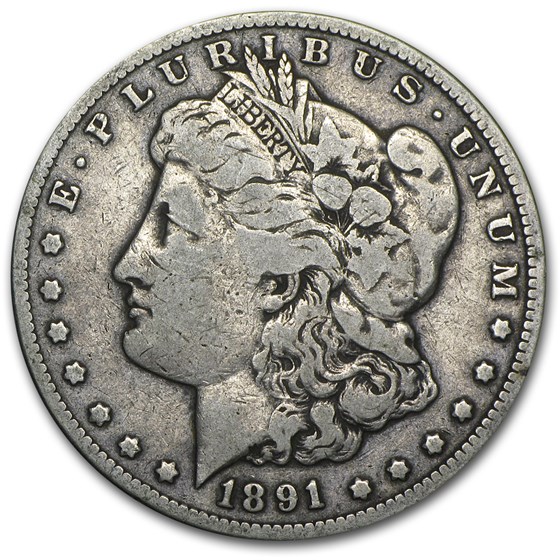 1891-CC Morgan Dollar Fine 1891-CC Morgan Dollar Fine